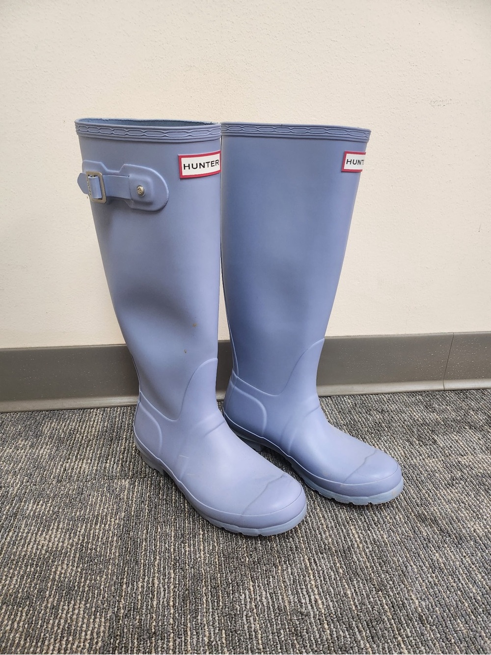 Hunter Periwinkle Blue Knee-High Rain Boots